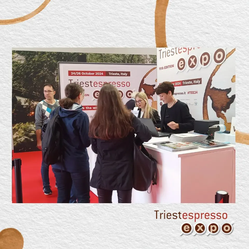Visitors at the reception desk