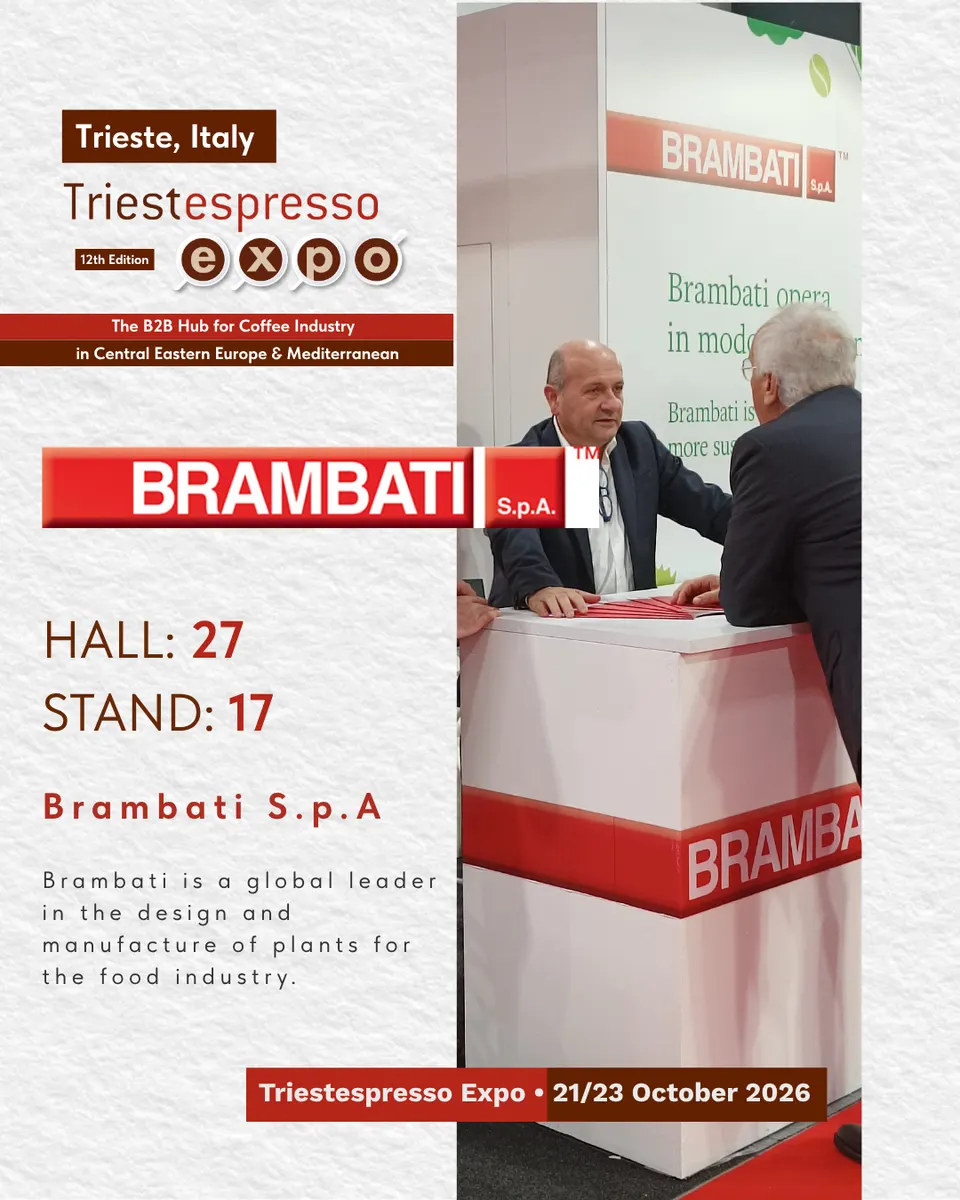 Brambati S.p.A card, with logo and a photo