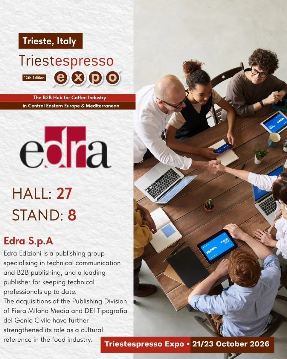 Edra Edizioni Srl card, with logo and a photo