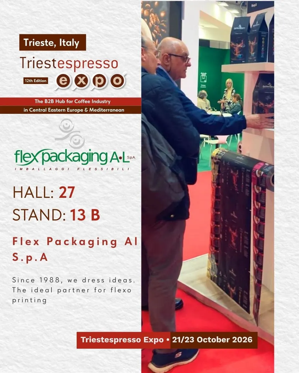 Flex Packaging Al S.p.A card, with logo and a photo