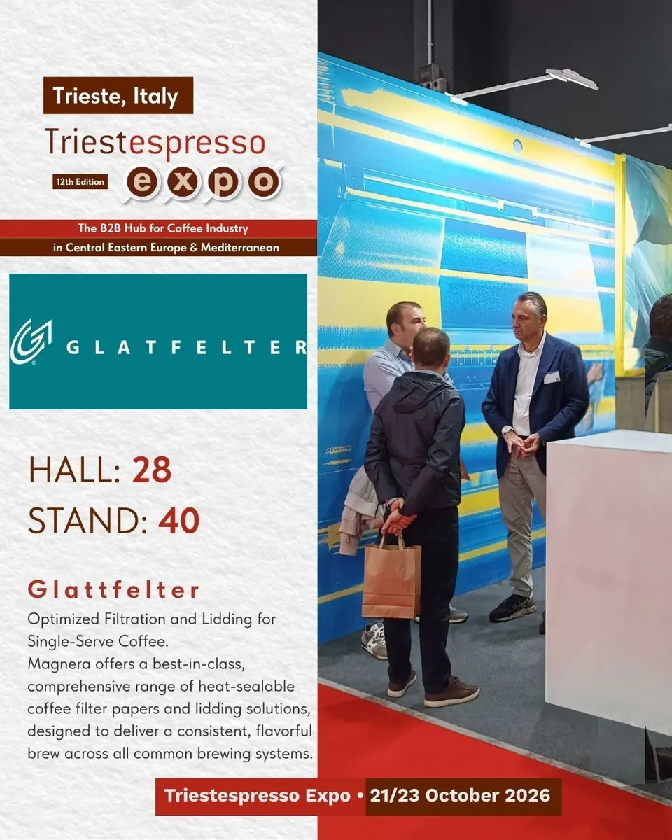 Glatfelter GmbH, part of Magnera card, with logo and a photo