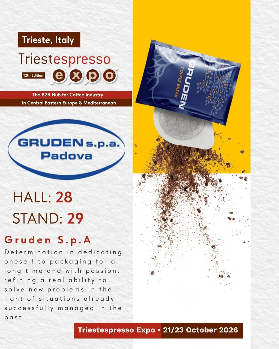 Gruden S.p.A card, with logo and a photo