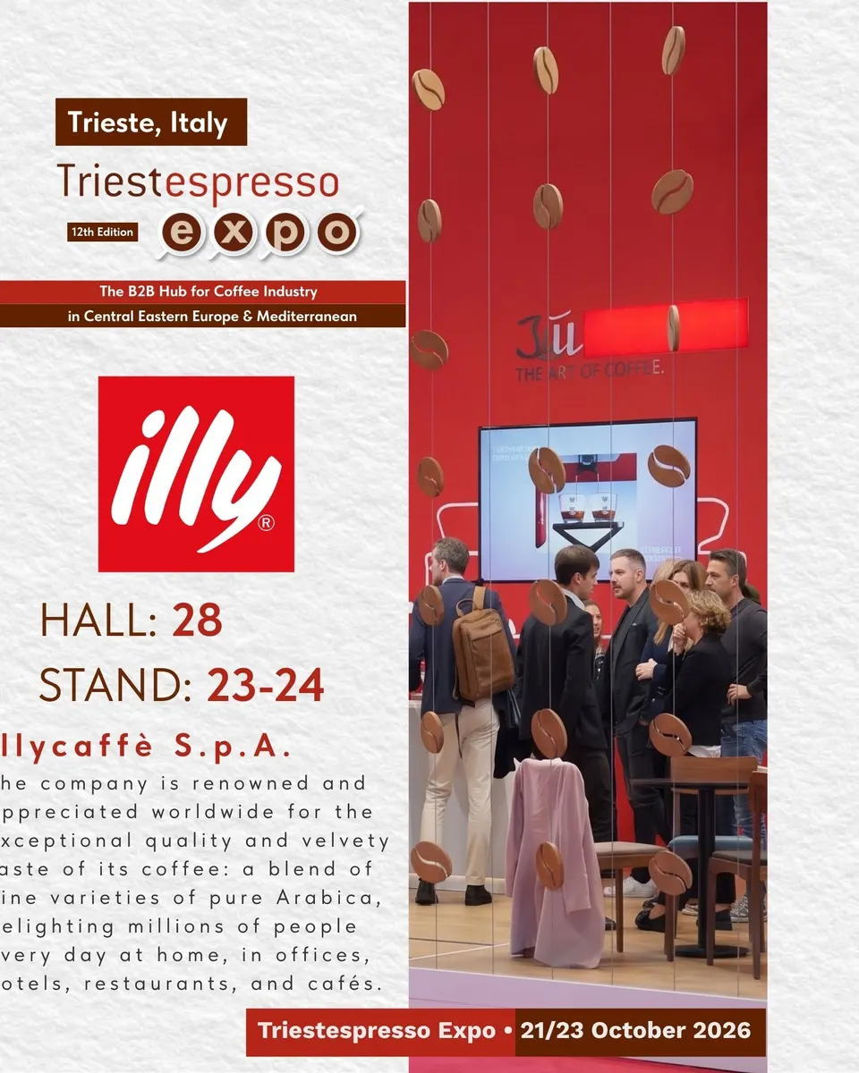 illycaffè S.p.A. card, with logo and a photo