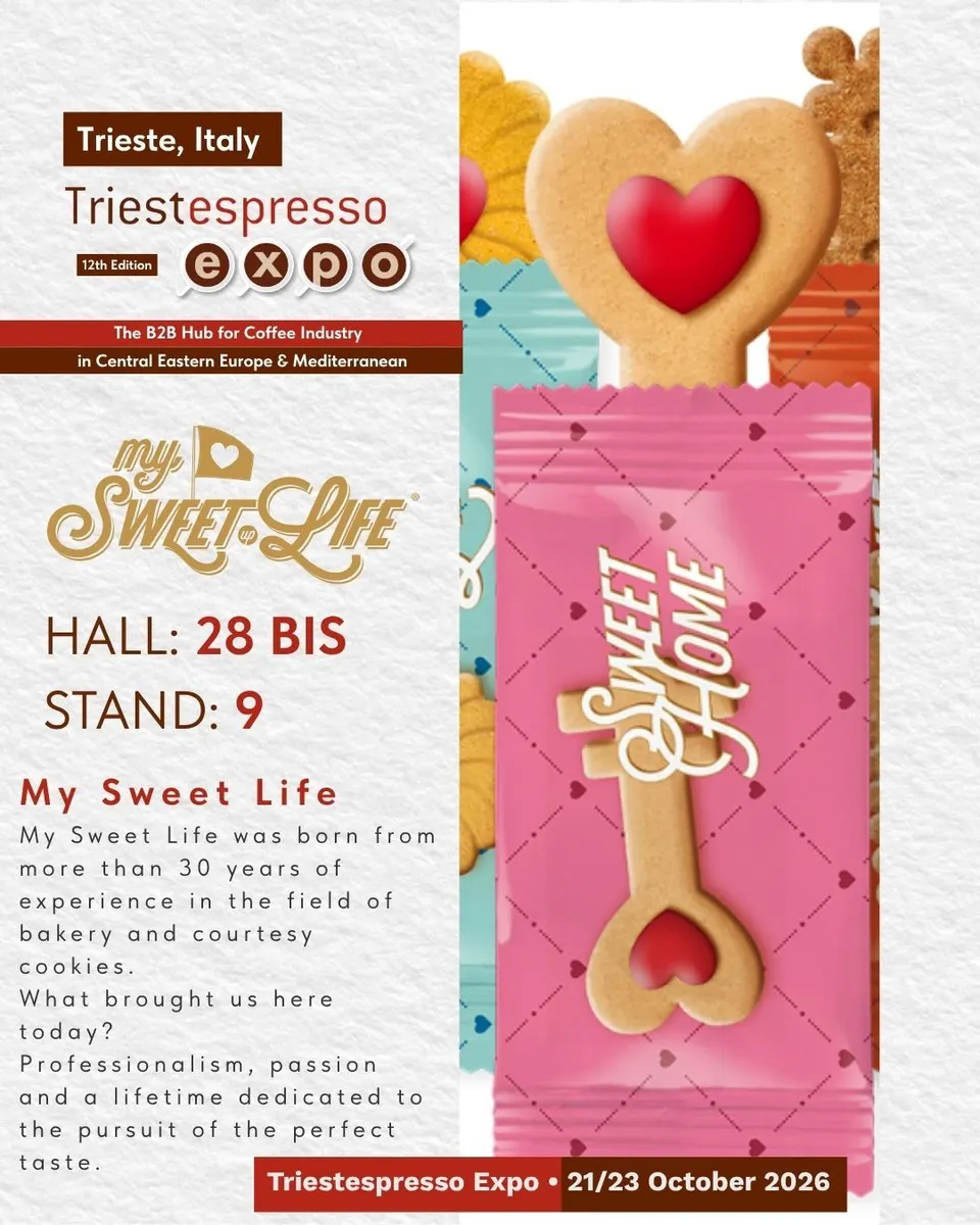 My Sweet Life card, with logo and a photo