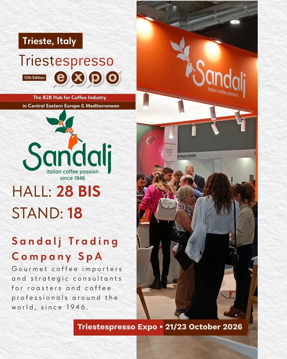 Sandalj Trading Company SpA card, with logo and a photo