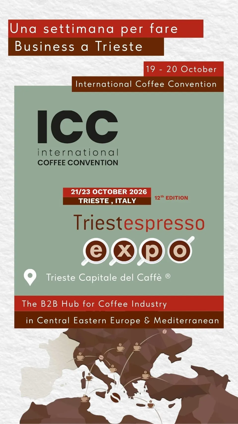 Save the date: International Coffee Convention, 19 e 20 ottobre 2026