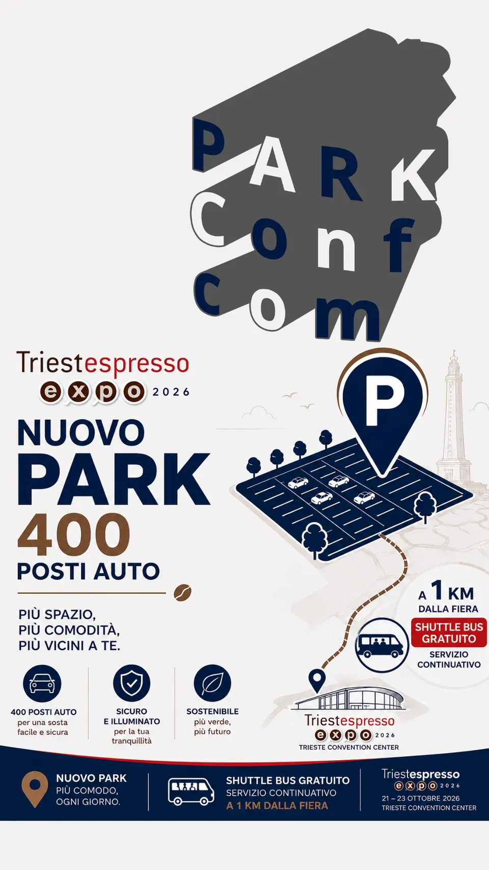 Park Conf Com: new car park with 400 spaces