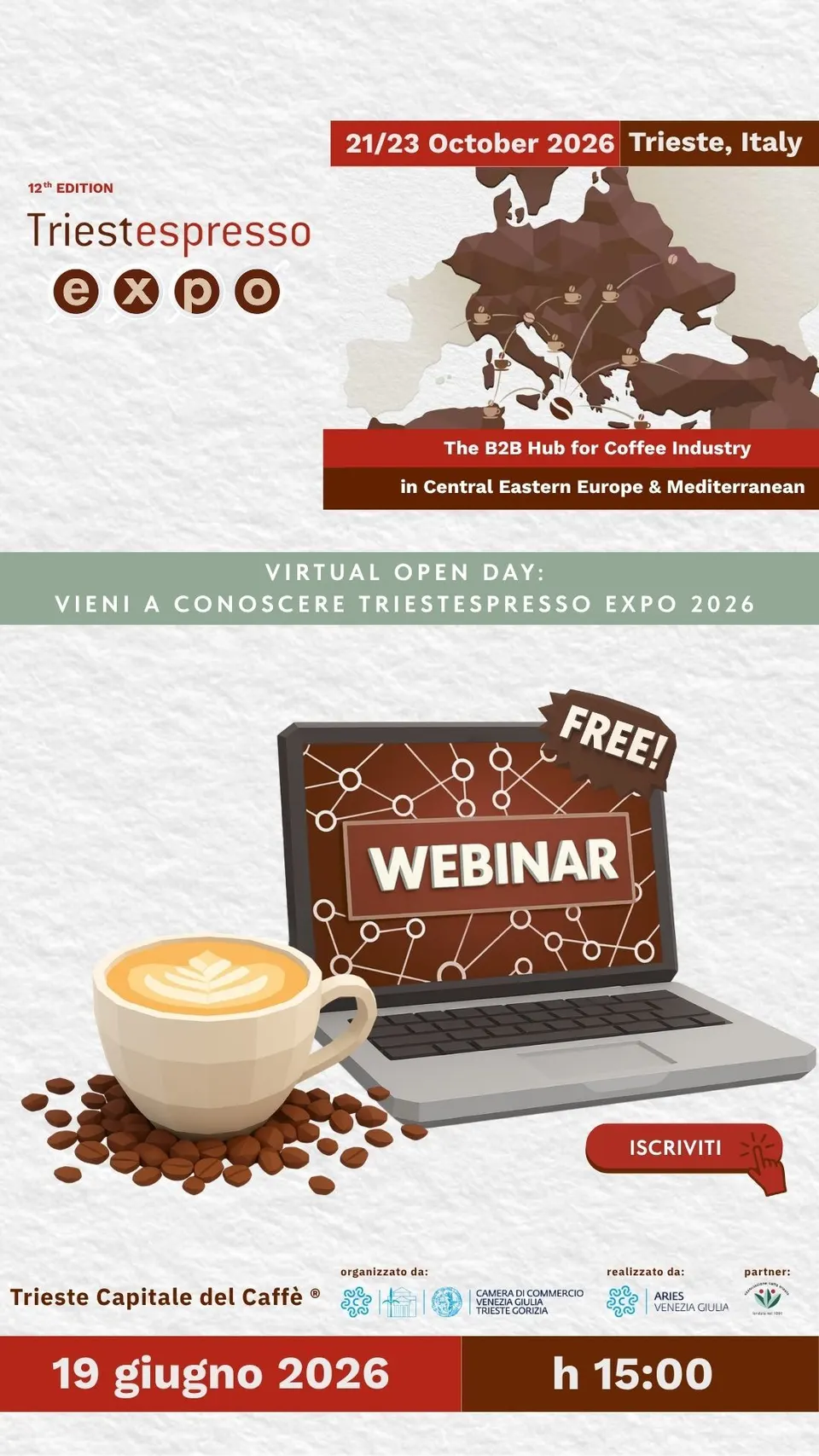 Triestespresso Expo 2026 Virtual Open Day, 30 June 2026 at 3 pm