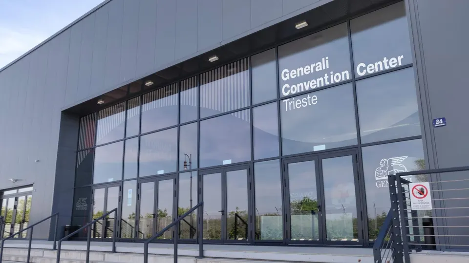 The entrance of the Trieste Convention Center